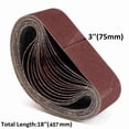 thumbnail image 5 of 10pcs 75 x 457mm Cinturón de lija Oxido de aluminio 40-1000 Grits Accesorio de energía, 5 of 5