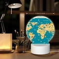 thumbnail image 6 of Salouo World Map With Landmarks for Round Acrylic Night Light - Acrylic Sheets with LED Light Lamp Base - Decorative Night Lamp for Restaurant Bar Cafe Shop Room Decoration, 6 of 9