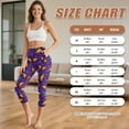 thumbnail image 6 of SCRAWLGOD Halloween Yoga Capris for Women with Pockets Active Lightweight High Waisted Leggings Non See Through Casual Tummy Control Crop Leggings, Bat Moon Star Spider Web Violet, M, 6 of 7
