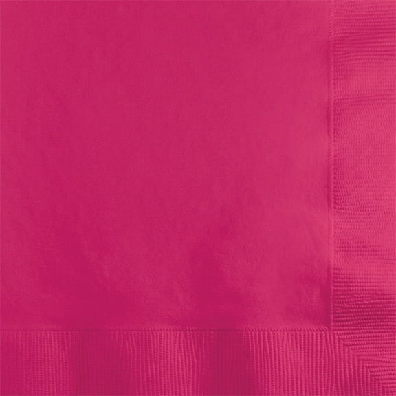 600 Count Bulk Pack Hot Magenta 2 ply Beverage Napkins