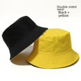 thumbnail image 2 of Sombrero de pescador de doble cara, estilo coreano, sencillo, informal, para hombre, para lavabo, para mujer, de color sólido, con tablero de luz, parasol, sombrero moderno para pareja, 2 of 4