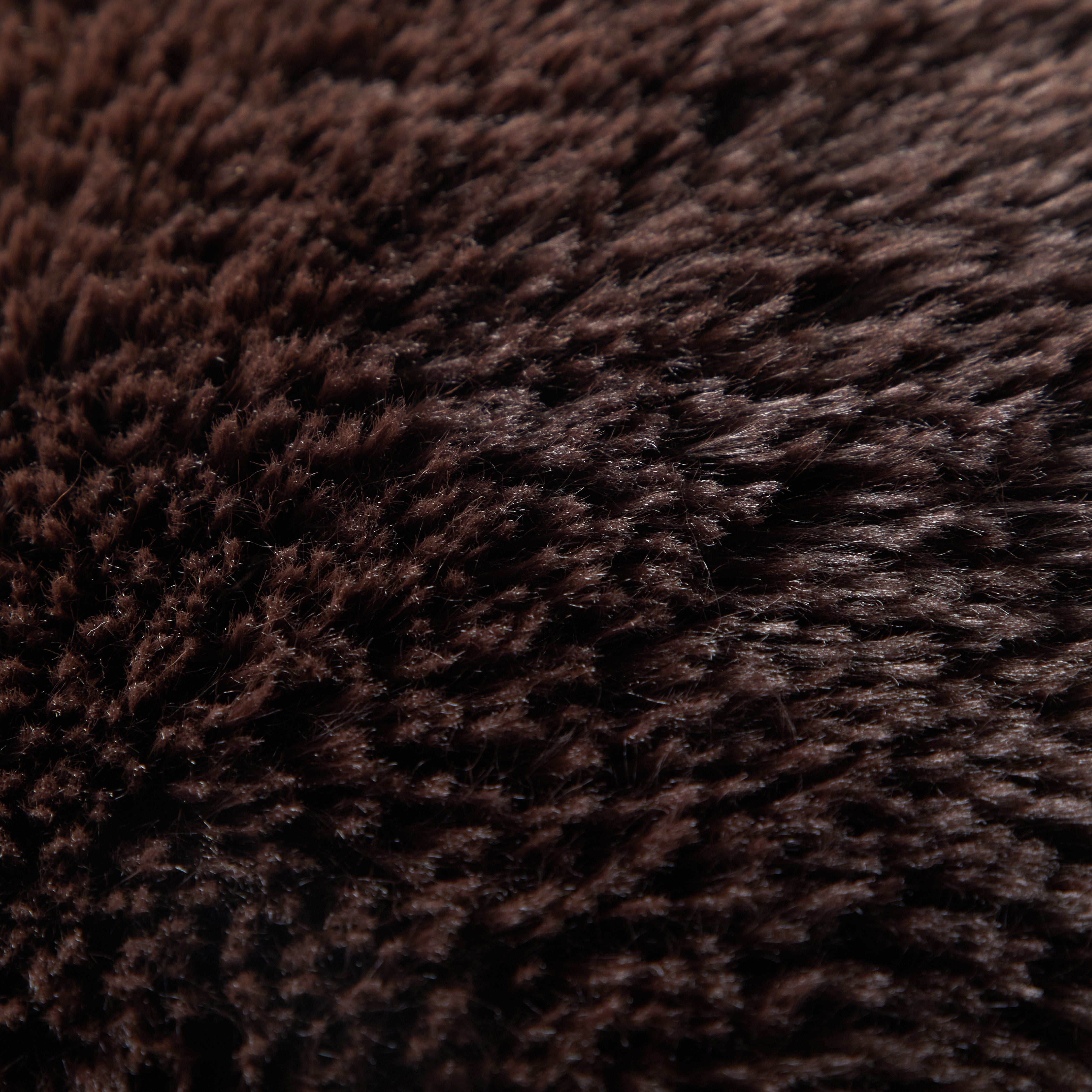 Mainstays Super Lux Shag Faux Fur Brown Pillow, 19 in x 19 in, Square