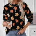 thumbnail image 4 of Suéter de cuello alto para mujer, suéter informal de cuello redondo y manga larga, suéter de punto a rayas, blusa holgada, suéter para mujer, 4 of 8
