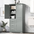 thumbnail image 6 of DEALTOPS Tall Storage Cabinet with Spacious Storage and Adjustable Shelves for Bathroom, Living Room, Gray, 6 of 8