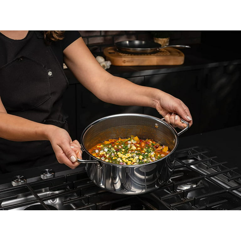 HexClad Hybrid Nonstick Frying Pan, 10-Inch, Stay-Cool Handle, Dishwasher  and Oven-Safe, Induction Ready, Compatible with All Cooktops