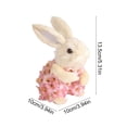 thumbnail image 3 of LEFTHIGH Home Adorable Easter Bunny White Decoration Figurine Foam 15cm Party Table Garden Holiday Gift Portable Fairy Tale Desk Shelf Home Ornament 1pc St Patricks Day, 3 of 6