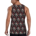 thumbnail image 2 of Sigee Skull and Red Roses for Men's Workout Tank Top, Athletic Gym Sleeveless Shirt - Quick Dry, Lightweight, Breathable 3X-Large, 2 of 9