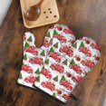 thumbnail image 5 of Cute Oven Mitts,Red Christmas Car Pattern Oven Mitt 2-Pack Set,Kitchen Gloves for Oven,Heat Resistant Oven Mitts 7.7"x12", 5 of 7