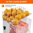 thumbnail image 3 of Commercial Juicer Machine, Towallmark 110V 120W Orange Squeezer for 22-30 per Minute, Electric Orange Juice Machine with Pull-Out Filter Box SUS 304 Tank PP Cover and 2 Collecting Buckets, 3 of 9