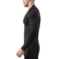 thumbnail image 3 of MAWCLOS T-Shirts de Compression pour Hommes, Séchage Rapide, Col Rond, Couche de Base, Manches Longues, Noir m, 3 of 4