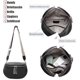 thumbnail image 4 of Bolso bandolera Damen Leder Bauchtasche, Schultertasche Umhngetaschen Damen, Bolso bandolera Breiter Gurt Mode Mit Abnehmbar Schultergurt, Schwarz, 4 of 5