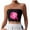 Black, variant on Women Breast Cancer Printed Red Collar Strapless Sports Bras Scoop Yoga Crop Tank Tops Fitness Exercise Workout Running Top