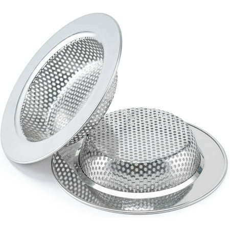 

Honmein 2 PCS Sink Strainer for Most Kitchen Sink Drain Basket Upgraded Double-Layer Safe Design Kitchen Sink Strainer (4.5 Inch).