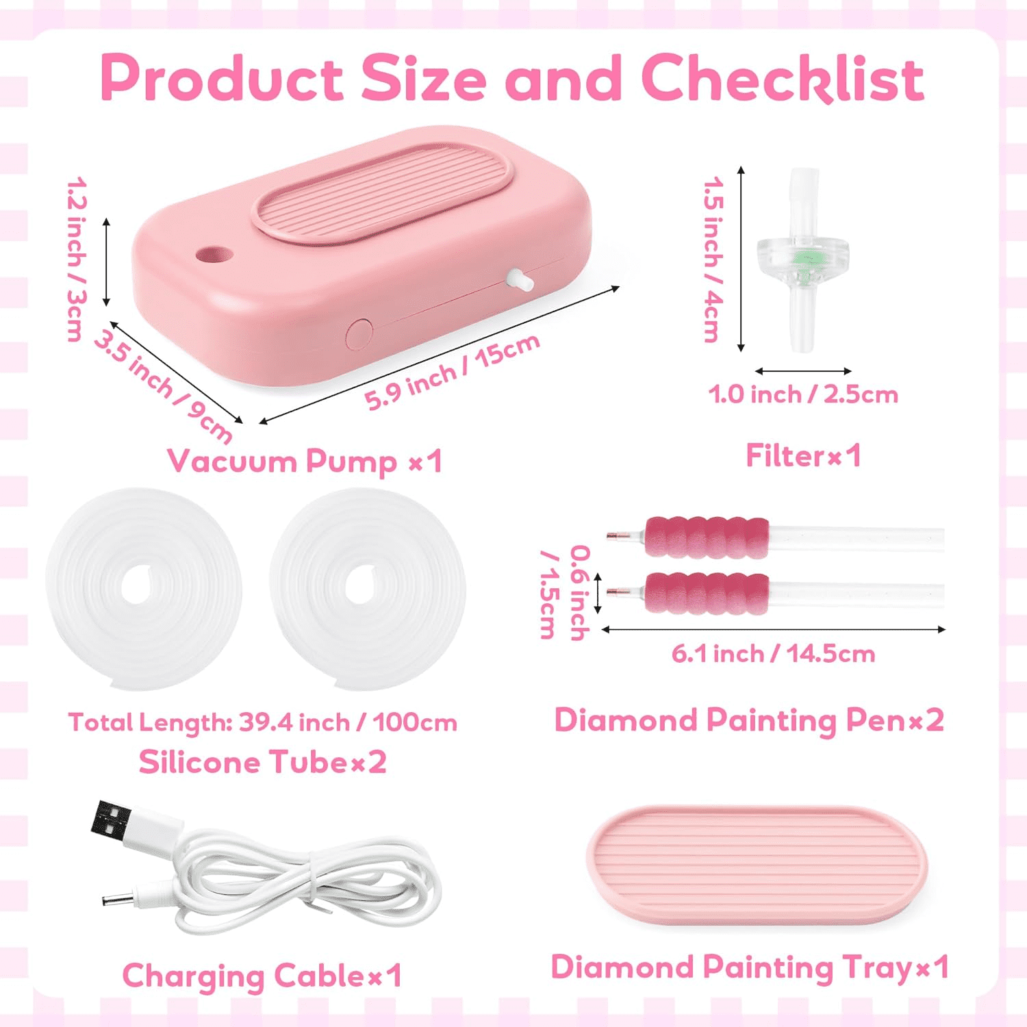 Adult Electric Diamond Pen Set, Vacuum-Style Art Painting Brush Set with Storage Tray