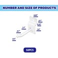 thumbnail image 2 of czcpp-50Pcs 2 Inches White Slatwall Panel Hooks Bulk Set, Metal Slat Wall Hanging Display Hanger Hooks, Pegboard Organizer for Gridwall Garage Shop Retail, 2 of 4