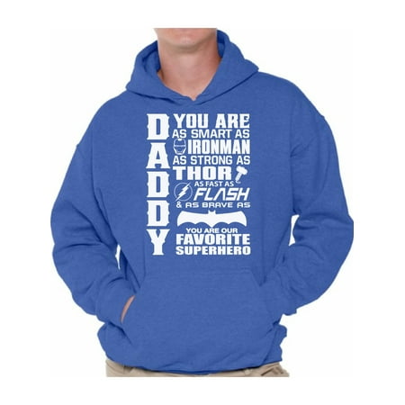 Awkward Styles Men's Daddy Superhero Graphic Hoodie Tops Proud Dad Best Dad Ever Father`s Day (The Best Gifts For Her On Christmas)