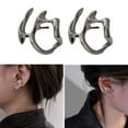thumbnail image 3 of Qisuw Vintage Unusual Silver Color Irregular Metal Earrings For Women Jewelry, 3 of 15