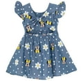thumbnail image 5 of Disney Minnie Mouse Floral Little Girls Chambray Skater Dress Flowers 7-8, 5 of 5