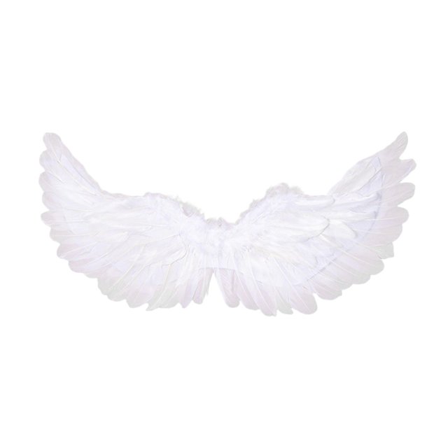 Qarigey Accesorios de plumas de ala de ángel para cosplay y fiestas, realistas y fáciles de usar, textura de alta gama, no tóxicos Disfraces de disfraces Blanco Tamaño: 65 x 35 cm.