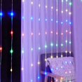 thumbnail image 3 of Cortina de luces LED tipo cascada para ventana, guirnalda de luces tipo lluvia de meteoritos, para bodas, Navidad, 3 x 2 m, 3 x 3 m, 3 of 5