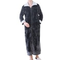 thumbnail image 3 of Abbracc Wearable Blanket Sweatshirt Homewear Winter Loungewear Zipper Lounger Robe Men, 3 of 9