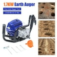 thumbnail image 2 of ChicHomey 52cc 2-Stroke Gasoline Powered Engine Post Hole Digger, 2 Drill Bits-Adjustable 4in/8in Drill Bits, Low Fuel Agricultural & Landscaping Essential, 2 of 11