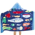 thumbnail image 1 of Toalla de baño Bavilk Kids con capucha para playa y piscina, 100% algodón, 1 of 4