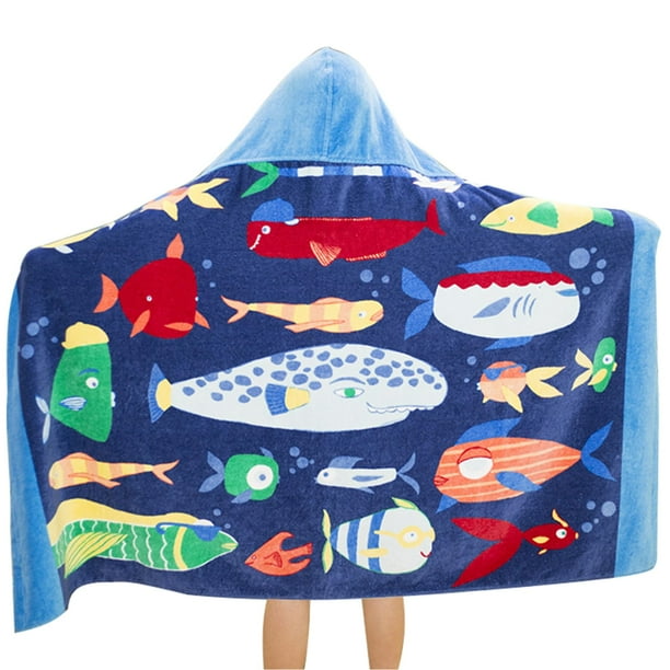 Toalla de baño Bavilk Kids con capucha para playa y piscina, 100% algodón