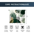 thumbnail image 3 of Abstract Emerald Green Kitchen Curtains 2 Panels 27.5W x 39H Rod Pocket Modern Minimalist Tropical Monstera Geometric Mid Century Aesthetic Decor Small Short Window Drapery Treatment, 3 of 6