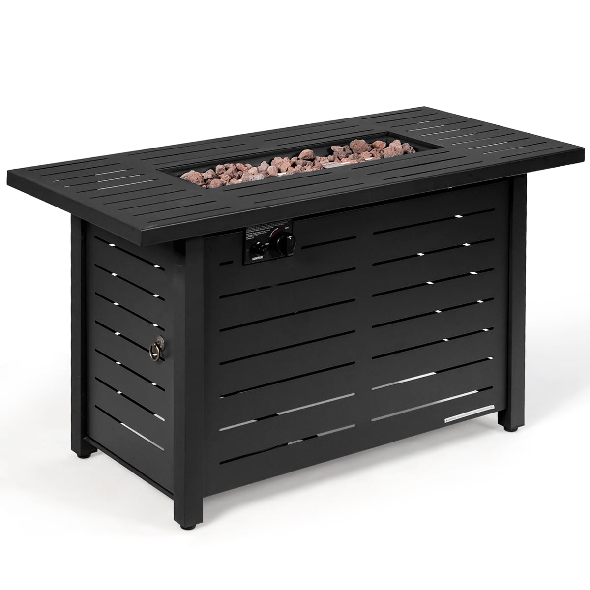 Topbuy Outdoor 60,000 BTU Fire Pit Table Patio Propane Heater w/Door & Table Cover