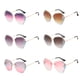 thumbnail image 4 of Gafas de sol sin marco Qarigey para mujer Protección 400 Cara ovalada Diamante de imitación Rosa, 4 of 6