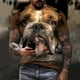 thumbnail image 5 of Tops para hombre, blusas y camisas de cuello redondo y manga corta para hombre, blusas casuales deportivas con estampado de perros y animales divertidos para hombre, camisas vintage de cuello redondo,, 5 of 9