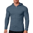thumbnail image 5 of Stamzod Fishing Shirts for Men Summer Solid Color Lightweight Sun Hoodie Mens Long Sleeve Sun Protection Shirts for Men Navy B M, 5 of 9