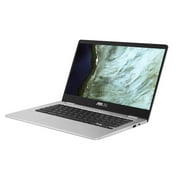 Refurbished ASUS C423NA-WB01-CB Chromebook C423 14.0" HD Laptop Celeron N3350 @1.1GHZ 4GB Ram 64GB SSD Silver