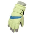 thumbnail image 4 of SGFCWSX Teen Ski Gloves Waterproof Winter Outdoors Gloves with Grip for Boys Girls Fleece Lined Full Finger Gloves Green Size 7-11 Years, 4 of 7