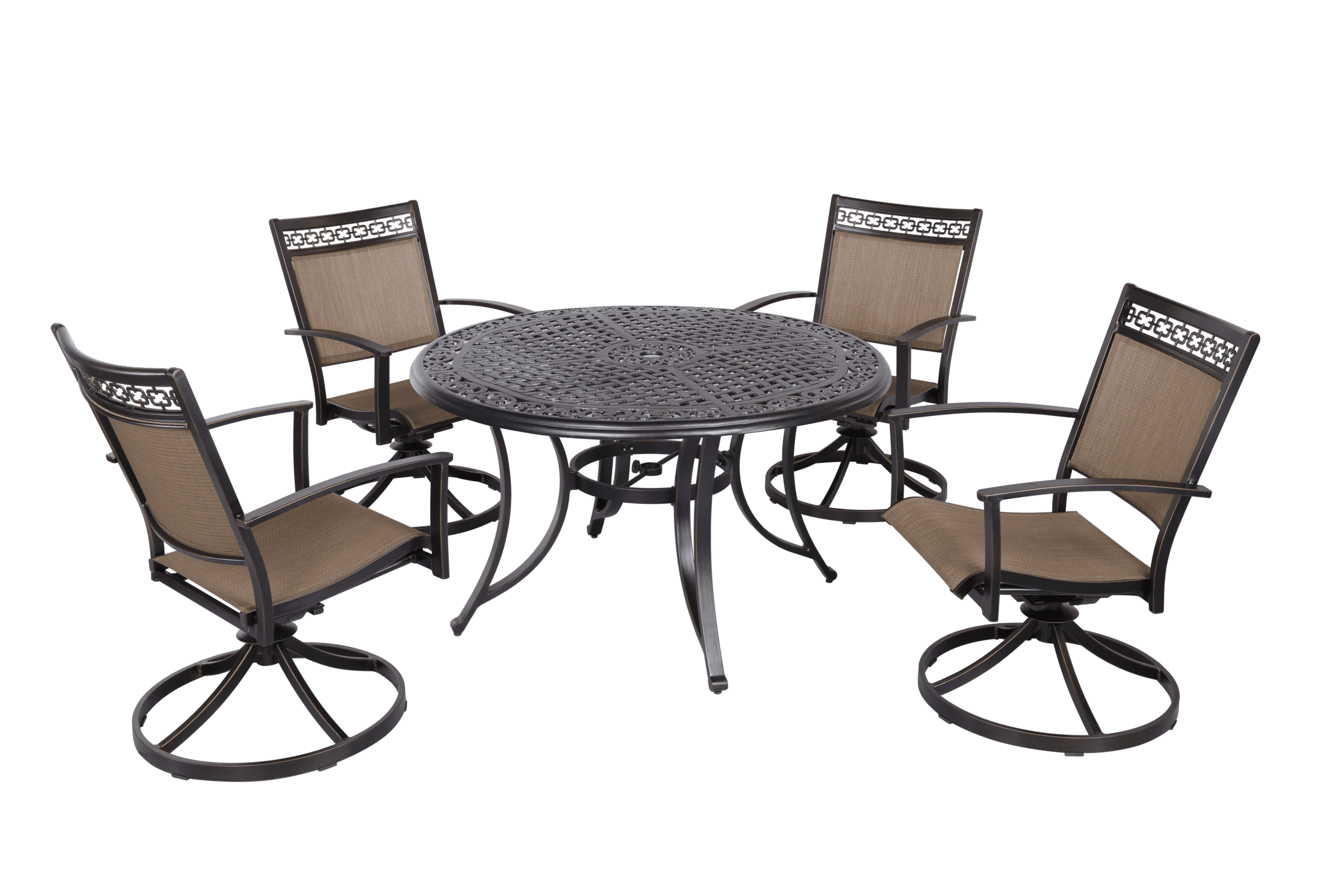 Claire and Barry ALSACENOIR Collection Patio Dining Set (4 chairs + 1 dining table)