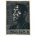 thumbnail image 3 of Rachael Romero 14x18 Black Modern Framed Museum Art Print Titled - Malcolm X (1976), 3 of 5