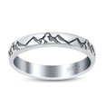 thumbnail image 2 of Mountains Band Ring 925 Sterling Silver Size 4, 2 of 5