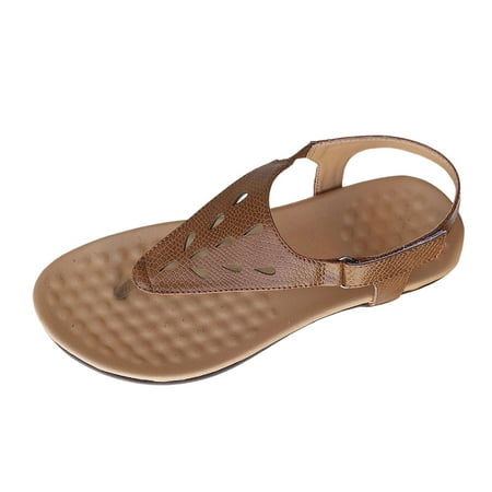 

Mnyotv Beach Sandals for Woman Womens Saltwater Sandals Hollowed Out Breathable Double Bottom Round Head Summer New Casual Sandals Beach Vacation Female Sandals Brown 39