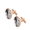 thumbnail image 2 of Marble Elegant Stainless Steel Cuff Links for Dress Shirts - or Weddings and Formal Events, 2 of 6