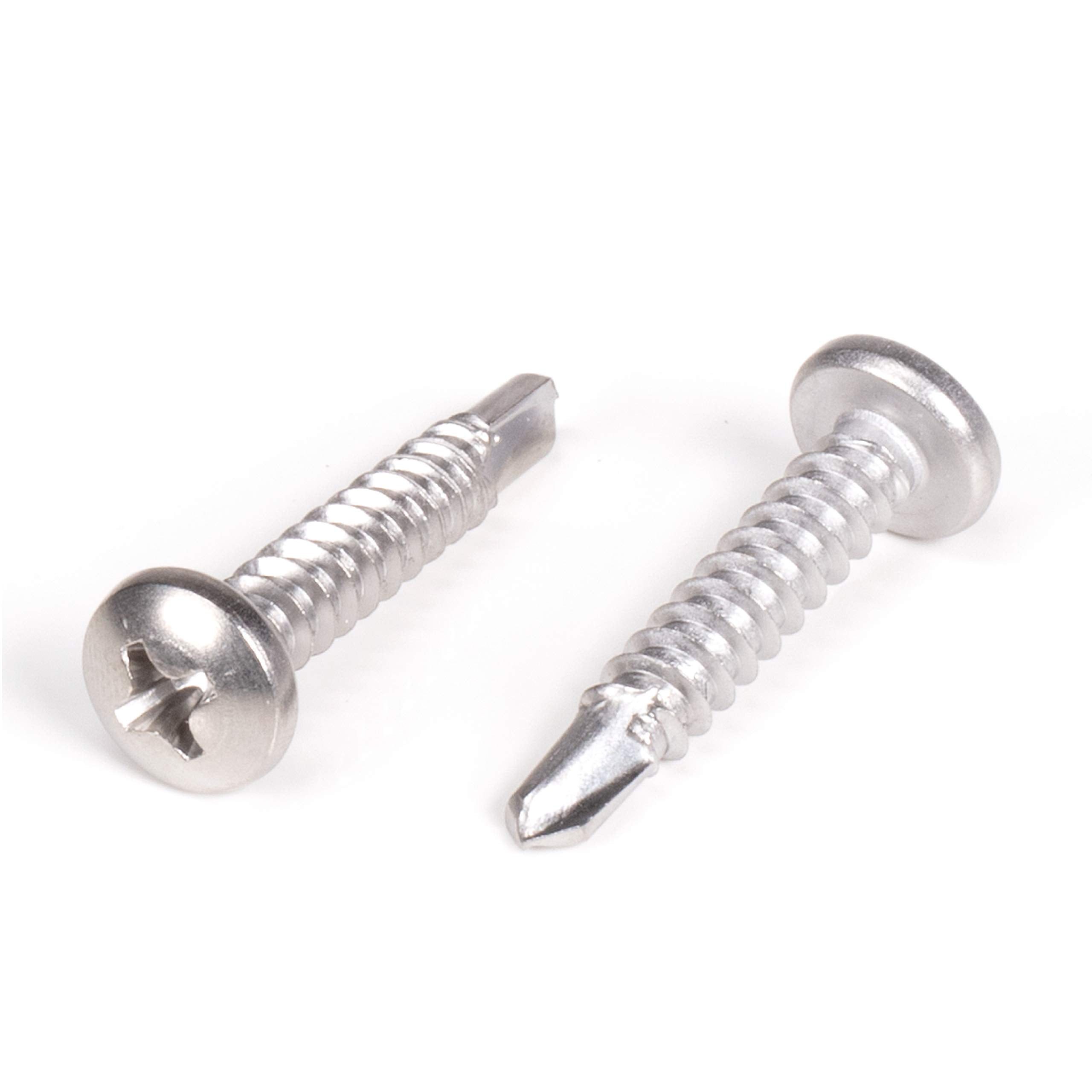 THE CIMPLE CO - 100pc Stainless Steel Self Drilling Tapping Screws #10 Stainless Steel Pan Head Self Drilling Screws