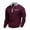 R226-Wine, variant on NOLDARES Mens Quarter Zip Pullover Mock Neck Quilted Sweatshirt Casual Long Sleeve Polo Sweater,Light Gray,XL