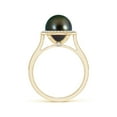 thumbnail image 2 of ANGARA Tahitian Cultured Pearl Halo Ring with Milgrain in 14K Yellow Gold for Women | June Birthstone, Birthday, Anniversary, Jewelry Gift for Women | Pearl Ring, 2 of 5
