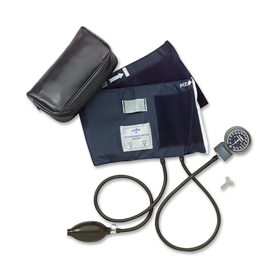 Medline Handheld Aneroid Sphygmomanometer, Blue