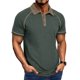 thumbnail image 1 of pstuiky camisetas de hombre, Blusa de manga corta con cuello vuelto, transpirable, con botones y color liso para hombre camisas casuales para hombre xxxl, 1 of 7