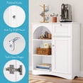 thumbnail image 5 of RiverRidge Kitchen Buffet Sideboard Storage Cabinet with Drawer and Shelves - White, 5 of 7