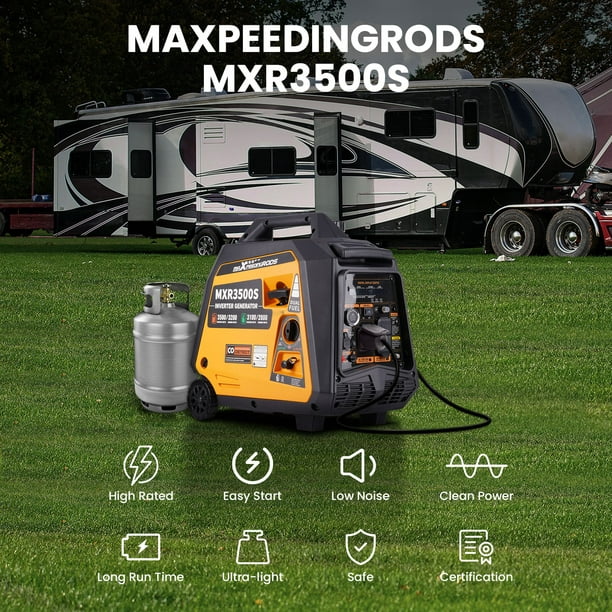 MaXpeedingrods 3500 Watt Generators Portable Dual Fuel Gas & LPG