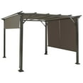 thumbnail image 6 of Gymax 2PCS 16x4 Ft Universal Replacement Canopy for Pergola Structure Sun Awning Brown, 6 of 10