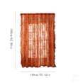 thumbnail image 3 of Lace Floral Rod Pocket Sheer Curtain Light Filtering Ruffled Window Panel Soft Polyester Embroidery Design Romantic Home Decor, Orange, JKODE, 3 of 6