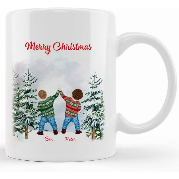 Merry Christmas Christrmas Kid Wearing Sweater Mug Ceramic Coffee Mug For Your Kids Christmas Gift Holiday Gift Portrait Family, Ceramic Novelty Coffee Mug, Tea Cup, Gift Pr